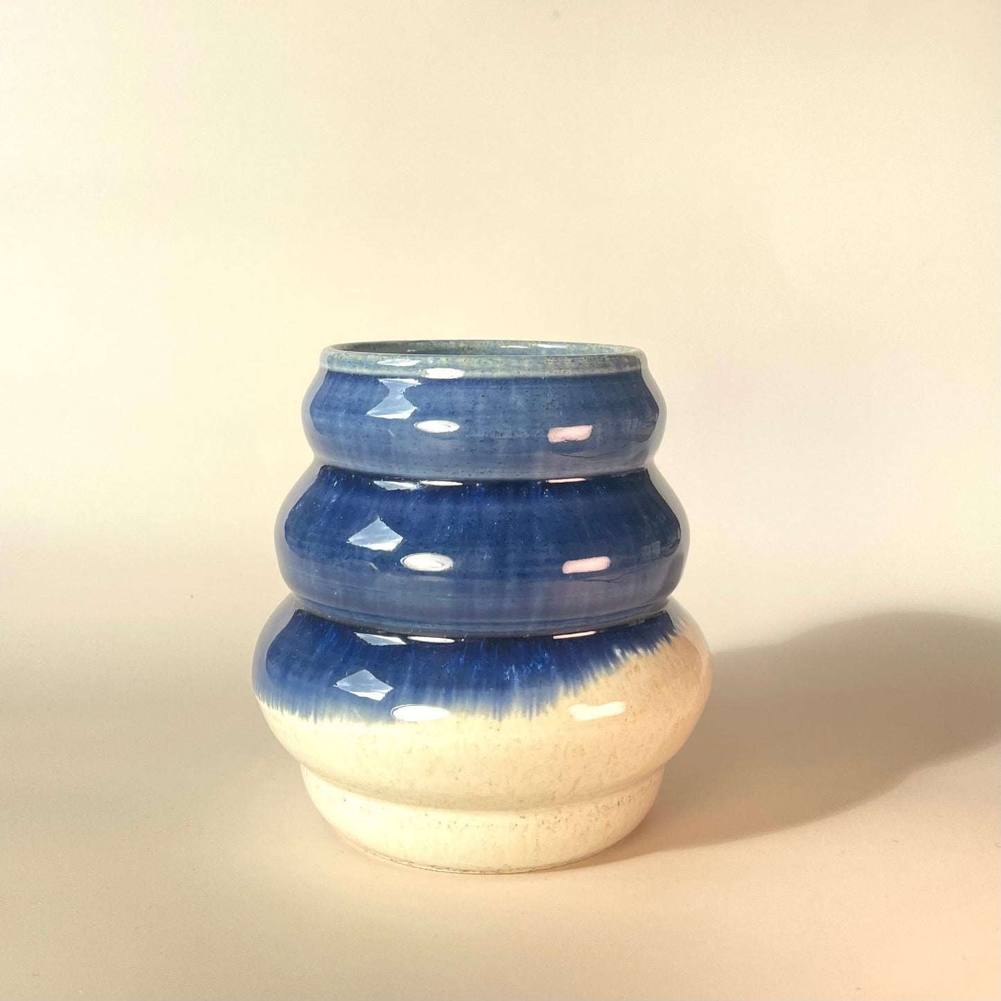 Bubble vaas Blue Kleikunstig