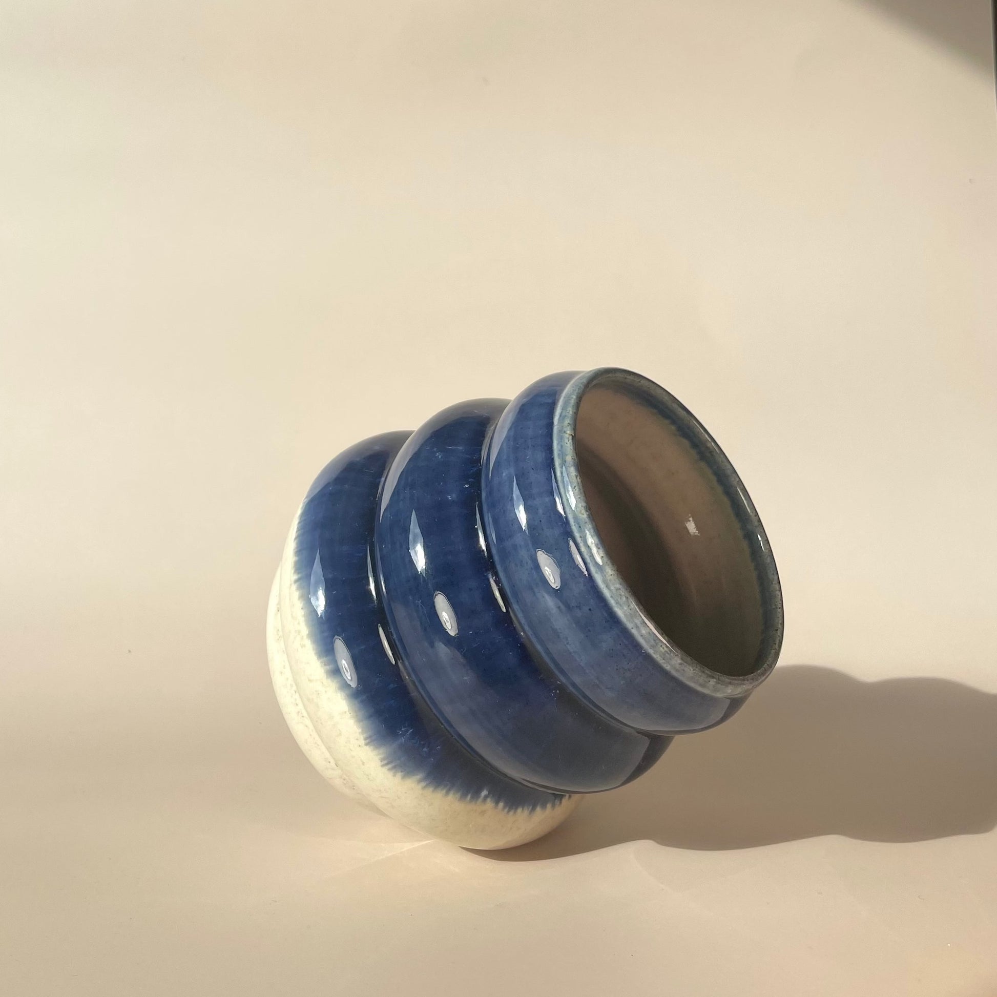 Bubble vaas Blue Kleikunstig
