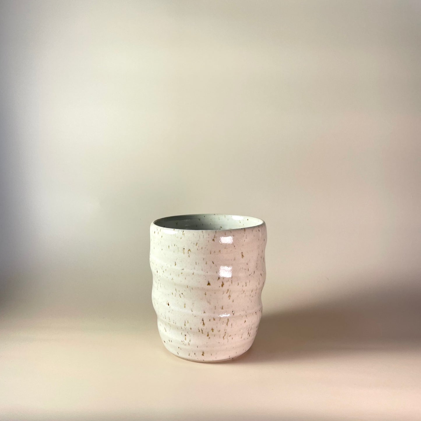 Swirl mok Linnen White Kleikunstig